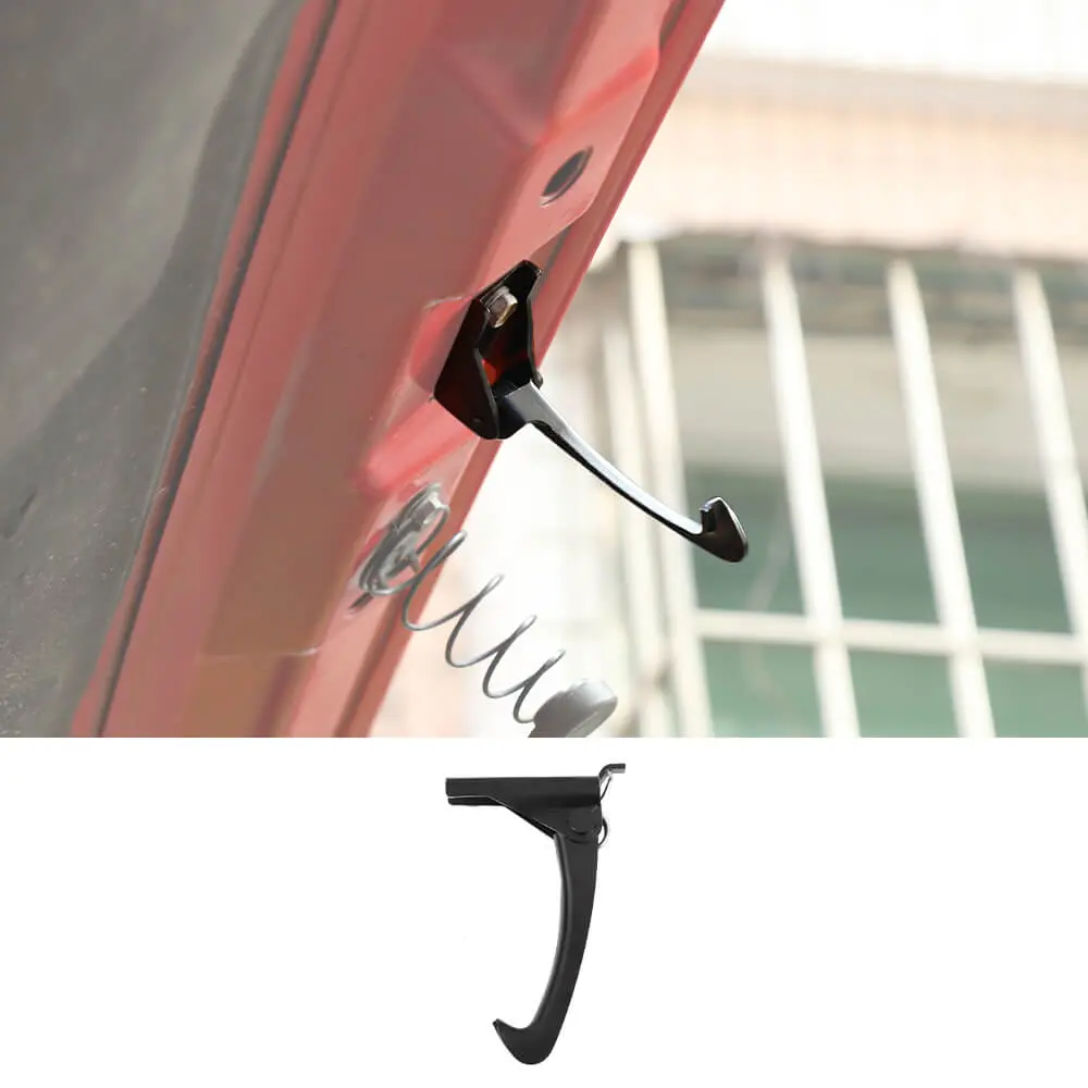 For 2007-2018 Jeep Wrangler JK Metal Hood Safety Catch Latch Hood Lock Hook Black