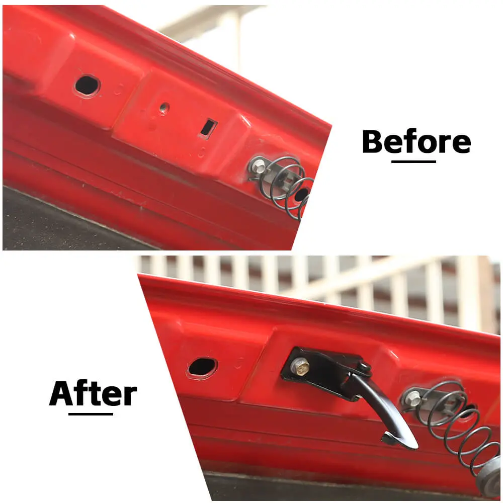 For 2007-2018 Jeep Wrangler JK Metal Hood Safety Catch Latch Hood Lock Hook Black - Image 2
