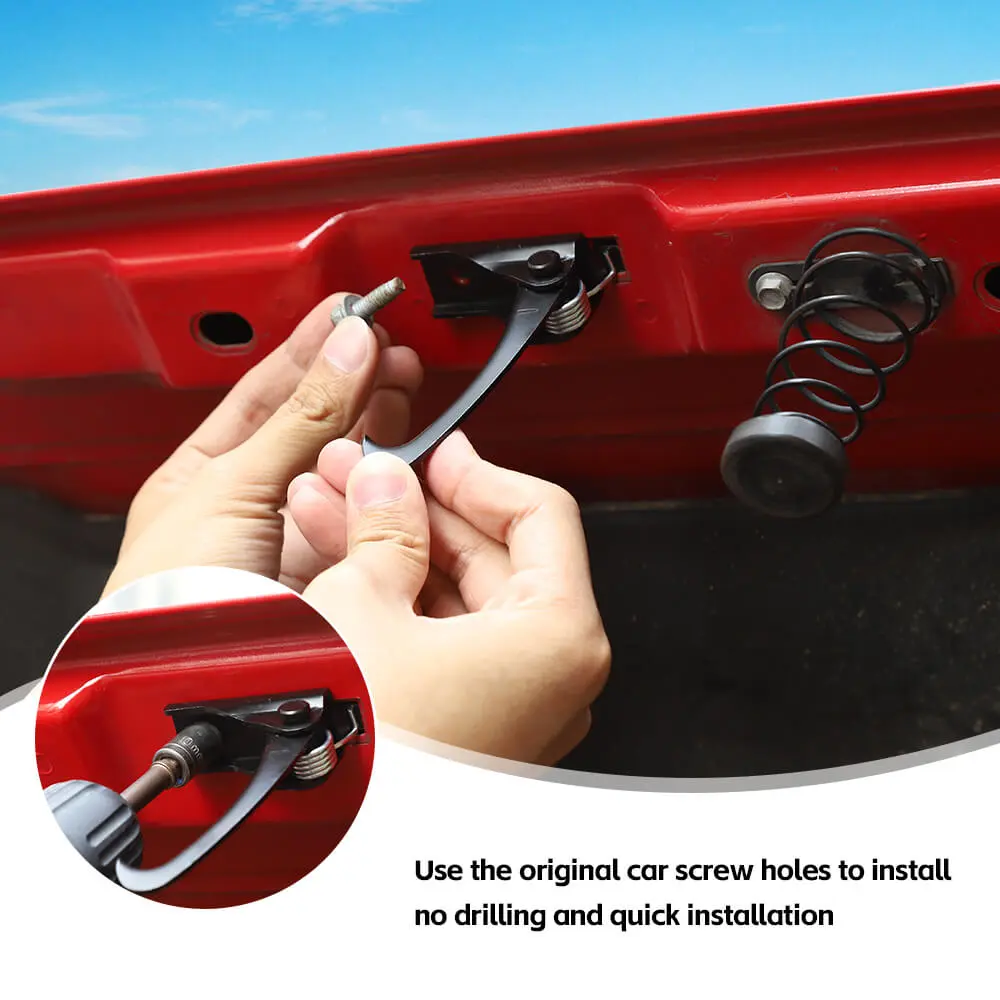 For 2007-2018 Jeep Wrangler JK Metal Hood Safety Catch Latch Hood Lock Hook Black - Image 6