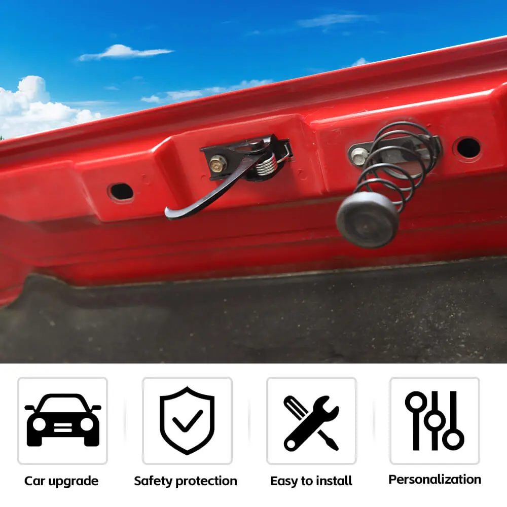 For 2007-2018 Jeep Wrangler JK Metal Hood Safety Catch Latch Hood Lock Hook Black - Image 7