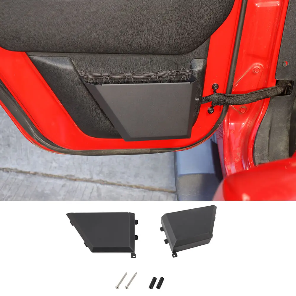 For 2011-2018 Jeep Wrangler JK Front/Rear Door Net Replacement Metal Door Storage Box  Map Pockets