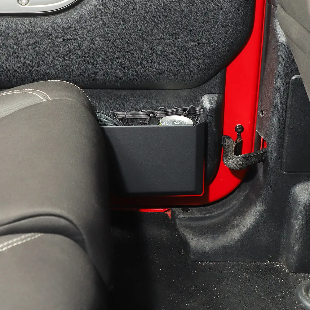 For 2011-2018 Jeep Wrangler JK Front/Rear Door Net Replacement Metal Door Storage Box  Map Pockets - Image 4
