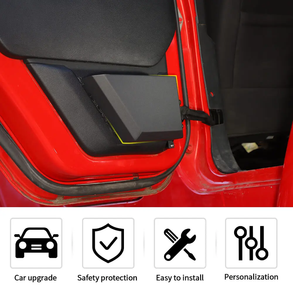 For 2011-2018 Jeep Wrangler JK Front/Rear Door Net Replacement Metal Door Storage Box  Map Pockets - Image 5