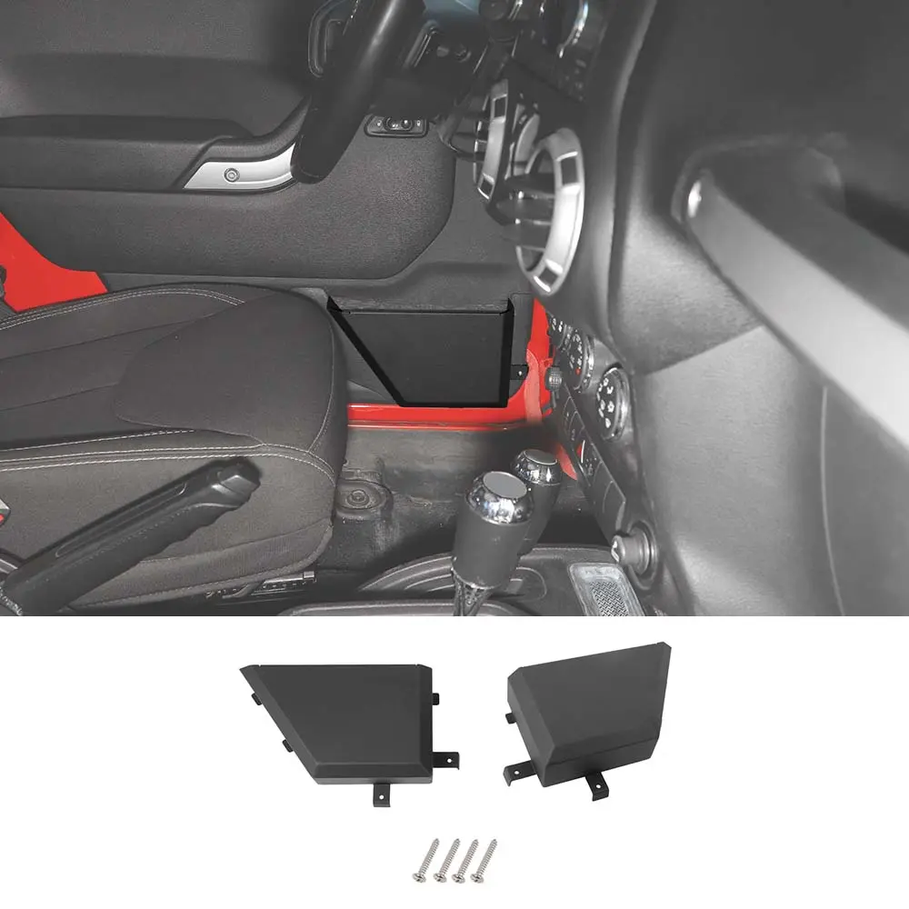 For 2011-2018 Jeep Wrangler JK Front/Rear Door Net Replacement Metal Door Storage Box  Map Pockets - Image 8