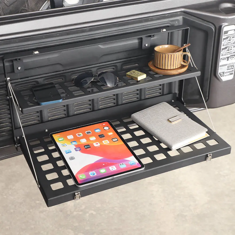 For 2018+ Jeep Wrangler JL JLU Metal Rear Door Tailgate Table Shelf Storage Rack - Image 4