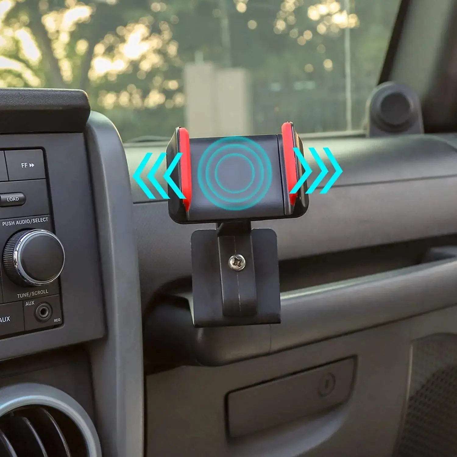 For 2007-2010 Jeep Wrangler JK JKU Multi-Functional JK Phone Holder, 2 in 1 Phone & Walkie Talkie Bracket - Image 3