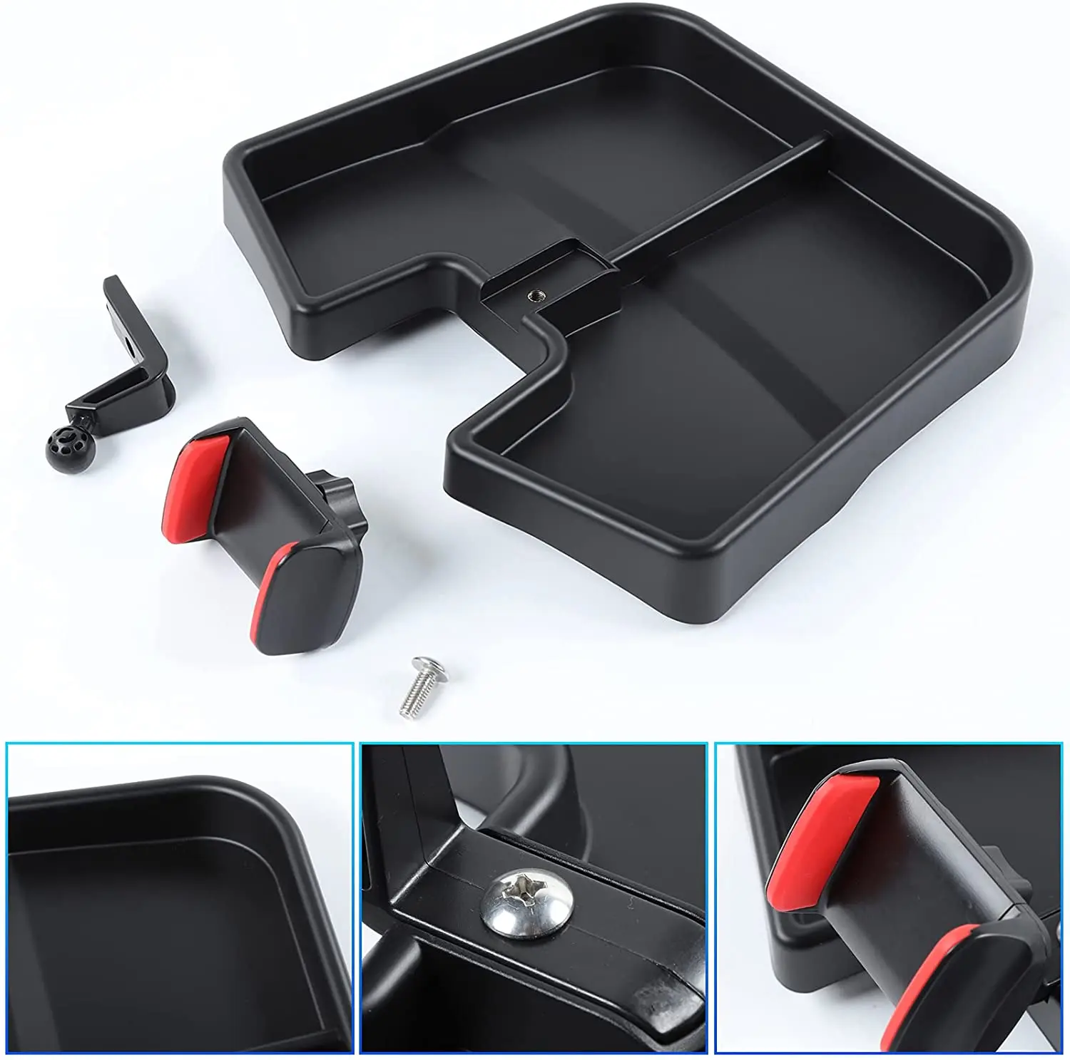 For 2015+ Jeep Renegade Dash Phone/Tablet PC Bracket Holder with Storage Tray - Image 6