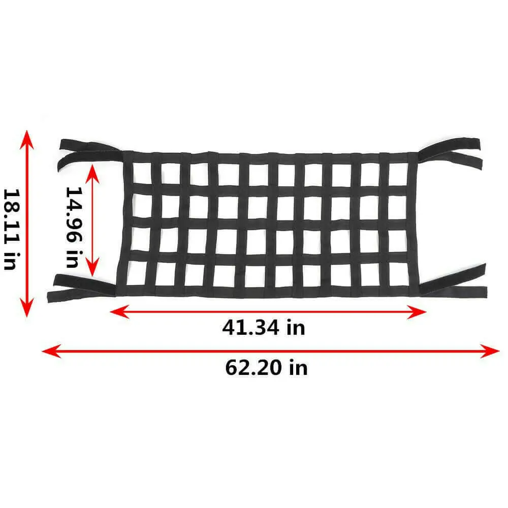 For Jeep Wrangler YJ TJ JK JL Multi-function Mesh Cargo Net Auto Roof Net Hammock - Image 10