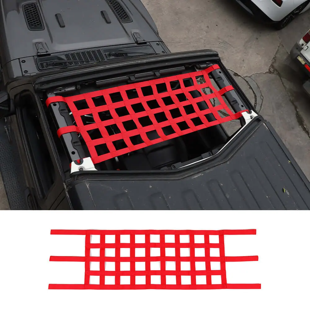 For Jeep Wrangler YJ TJ JK JL Multi-function Mesh Cargo Net Auto Roof Net Hammock - Image 11