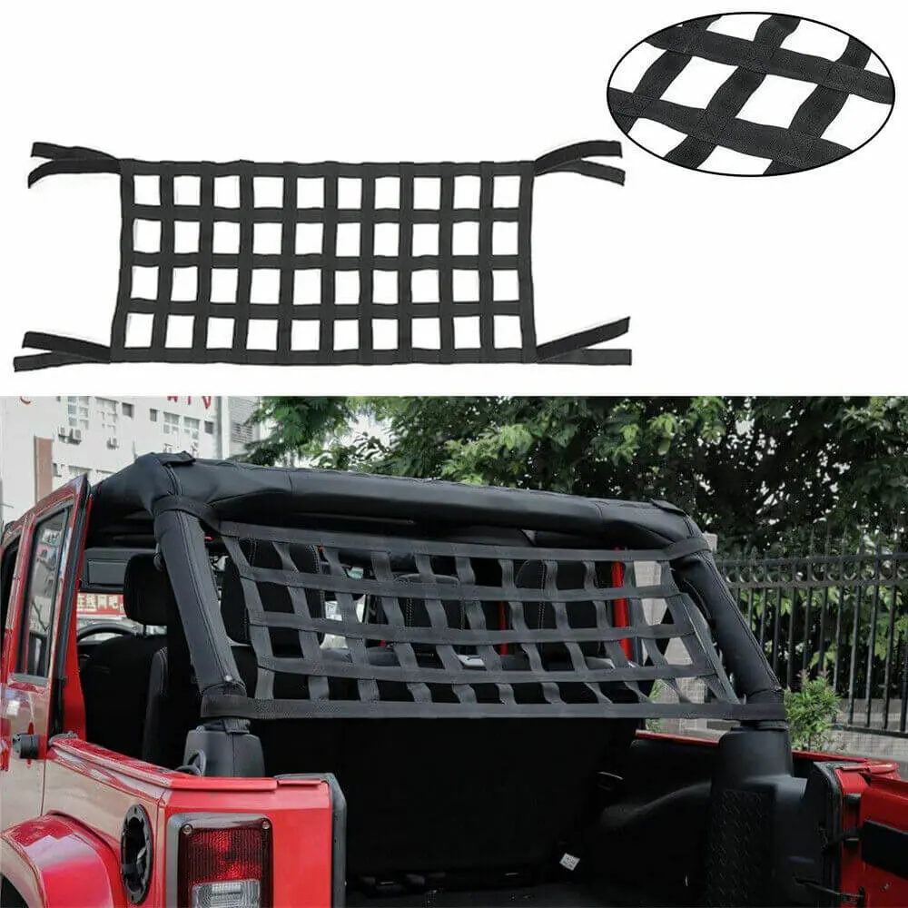 For Jeep Wrangler YJ TJ JK JL Multi-function Mesh Cargo Net Auto Roof Net Hammock - Image 5