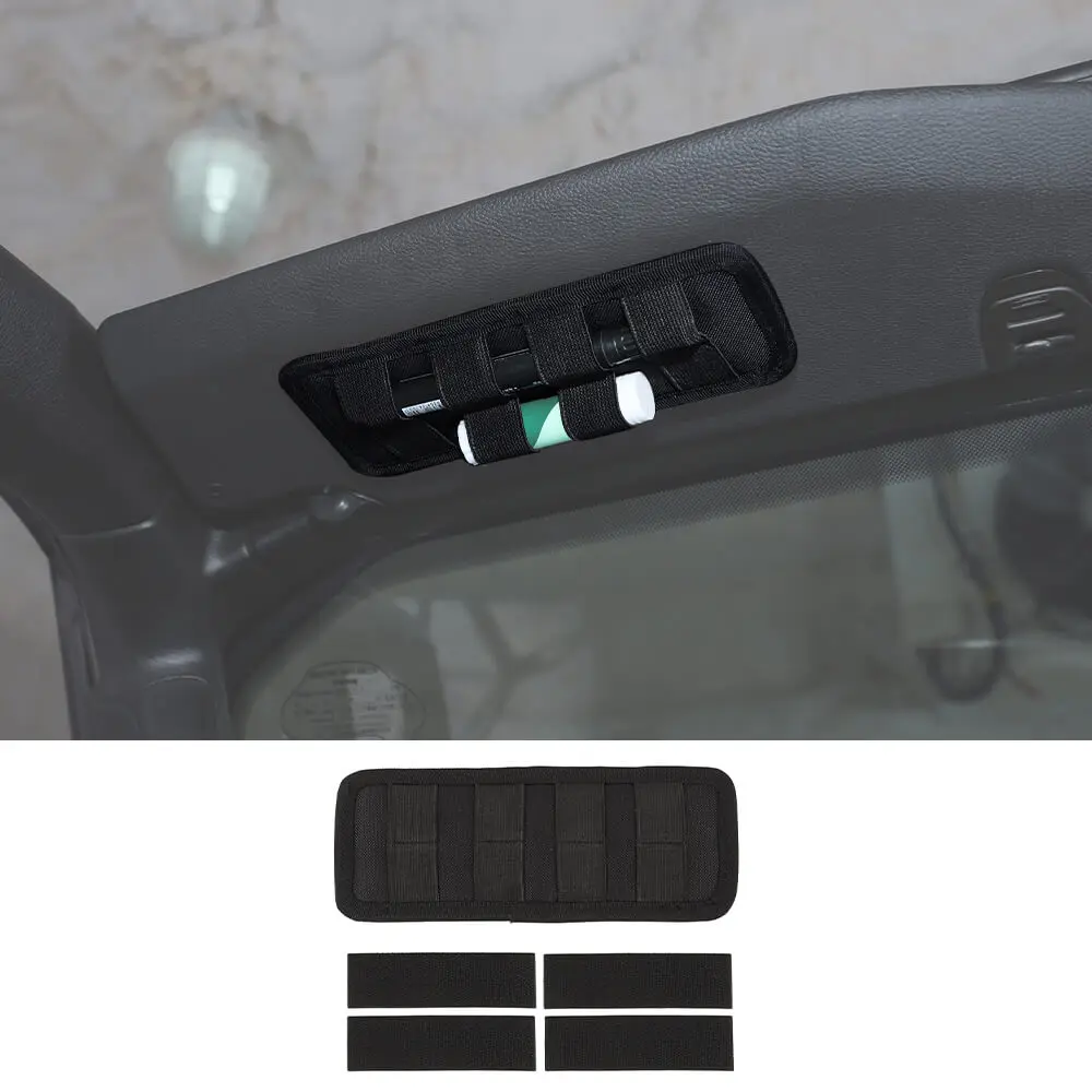 For Jeep Wrangler TJ JK JL & Gladiator JT Sun Visor Mount Tactical Bag Insert Modular Storage Utility Admin Pouch Pen Holder