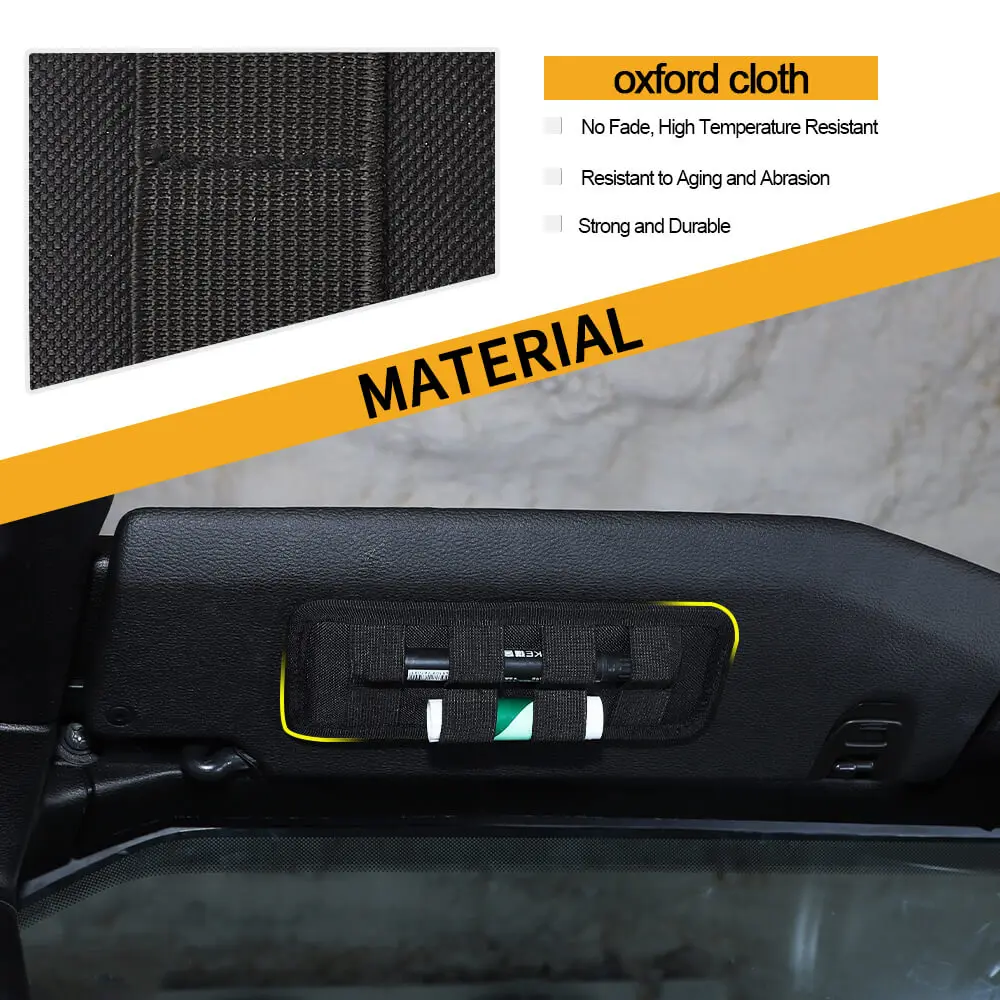 For Jeep Wrangler TJ JK JL & Gladiator JT Sun Visor Mount Tactical Bag Insert Modular Storage Utility Admin Pouch Pen Holder - Image 6