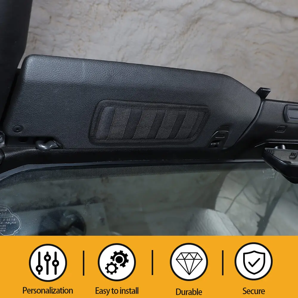 For Jeep Wrangler TJ JK JL & Gladiator JT Sun Visor Mount Tactical Bag Insert Modular Storage Utility Admin Pouch Pen Holder - Image 7