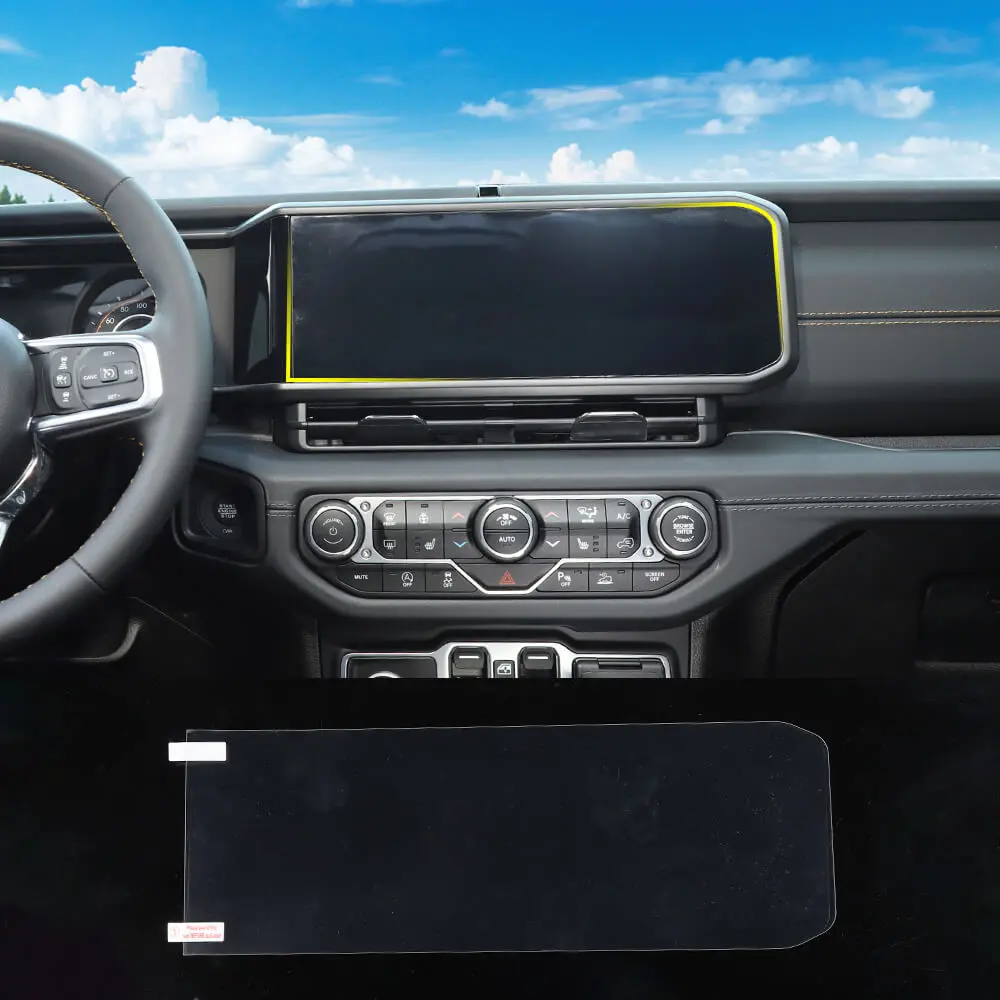 For 2024+ Jeep Wrangler JL Navigation Screen Protector Clear Center Touch Screen Film