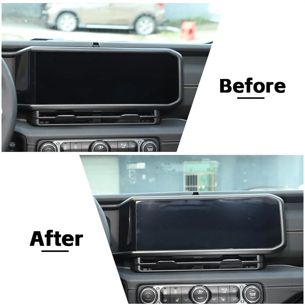 For 2024+ Jeep Wrangler JL Navigation Screen Protector Clear Center Touch Screen Film - Image 2