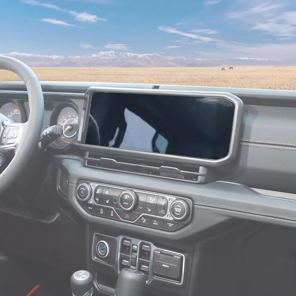 For 2024+ Jeep Wrangler JL Navigation Screen Protector Clear Center Touch Screen Film - Image 4