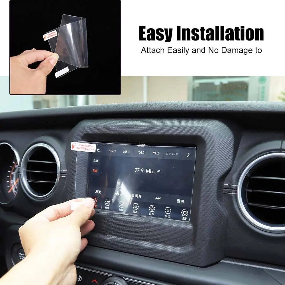 For 2018-2023 Jeep Wrangler JL/Gladiator JT Navigation Touch Screen Protective Film - Image 4