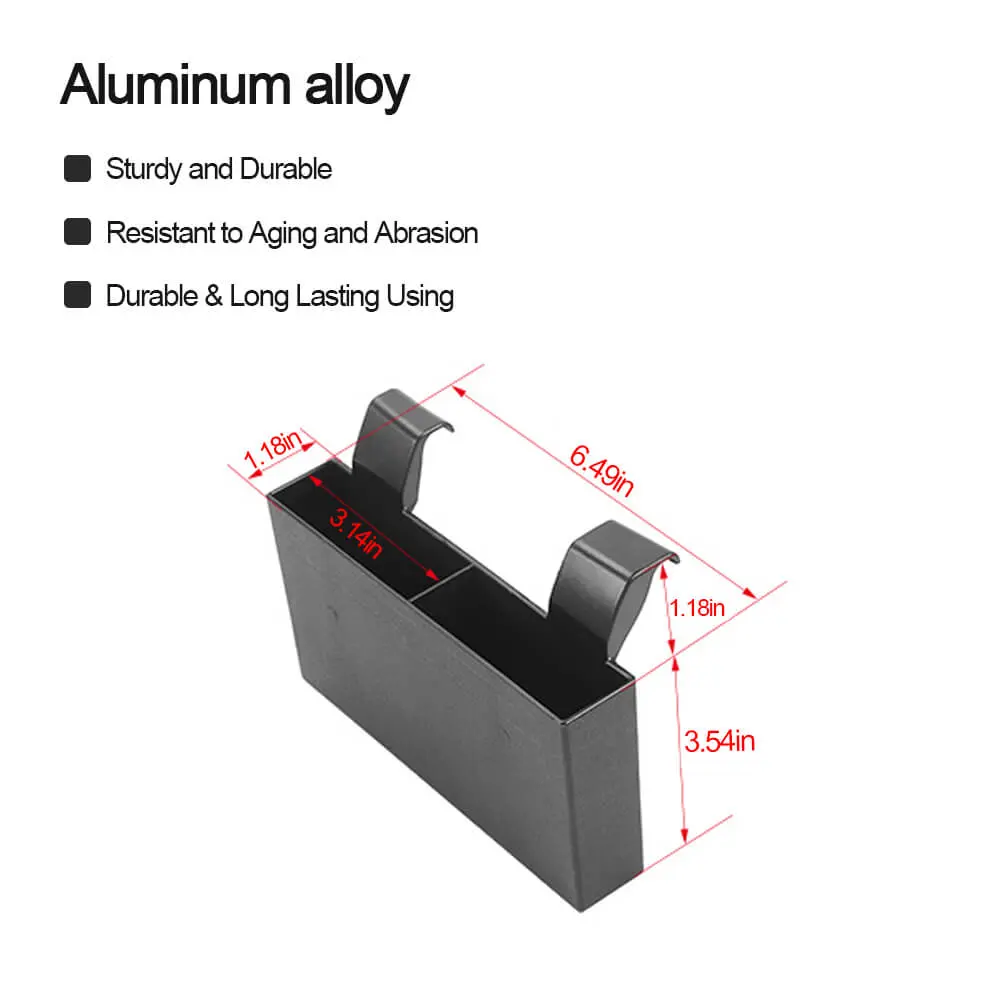 For 2014+ Jeep Cherokee Gear Shift Center Console Organizer Mobile Phone Storage Box Side Tray - Image 5