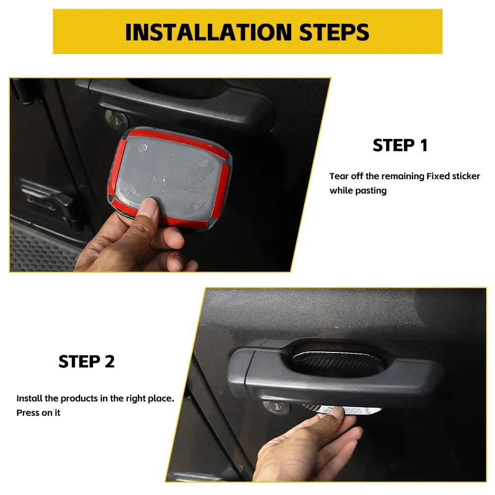 For 2018+ Jeep Gladiator JT Outer Side Door Handle Bowl Cover Trim - Image 6