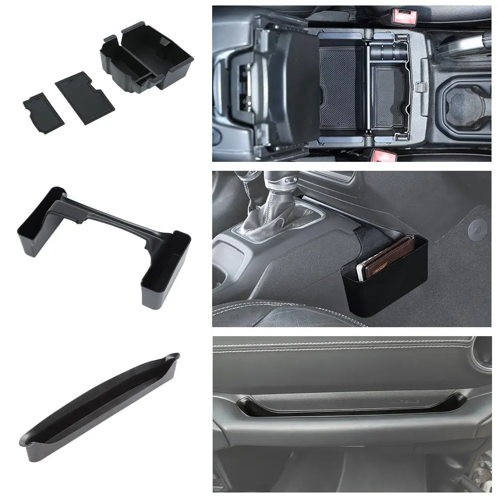 For 2018-2023 Jeep Wrangler JL Co-Pilot Grab Bar/ Armrest Box/ Gear Shift Center Console Storage Box - Image 5