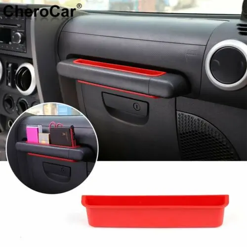 For 2007-2010 Jeep Wrangler JK JKU Passenger Co-Pilot Grab Handle Storage Box Tray Organizer - Image 9