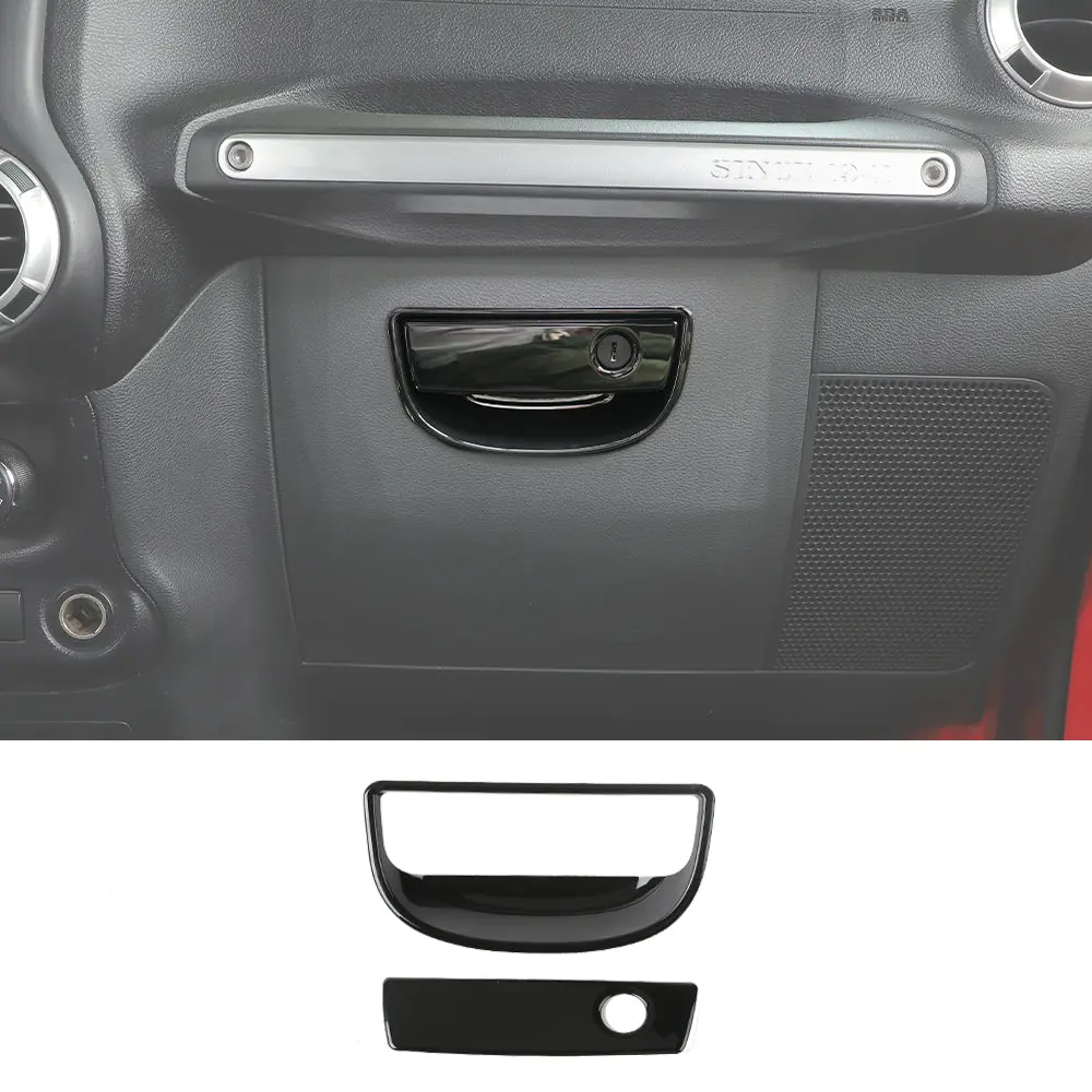 For 2007-2018 Jeep Wrangler JK Passenger Storage Glove Box Handle Cover Trim - Image 14
