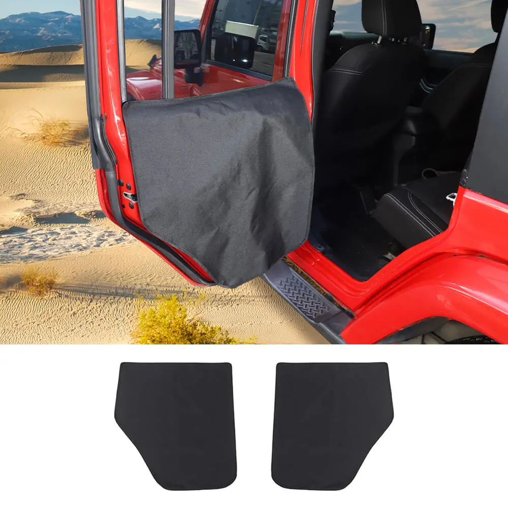 For 07+ Jeep Wrangler JK JL JT /14+ Cherokee /16+Renegade/11-20 Grand Cherokee/17+ Compass Pet Dog Scuff Cover Mat Car Door Guard Catch Catcher