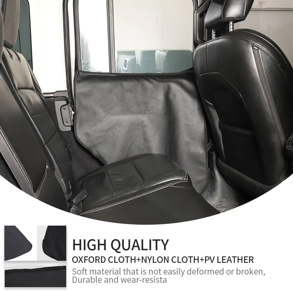 For 07+ Jeep Wrangler JK JL JT /14+ Cherokee /16+Renegade/11-20 Grand Cherokee/17+ Compass Pet Dog Scuff Cover Mat Car Door Guard Catch Catcher - Image 11