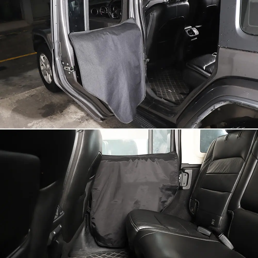 For 07+ Jeep Wrangler JK JL JT /14+ Cherokee /16+Renegade/11-20 Grand Cherokee/17+ Compass Pet Dog Scuff Cover Mat Car Door Guard Catch Catcher - Image 5