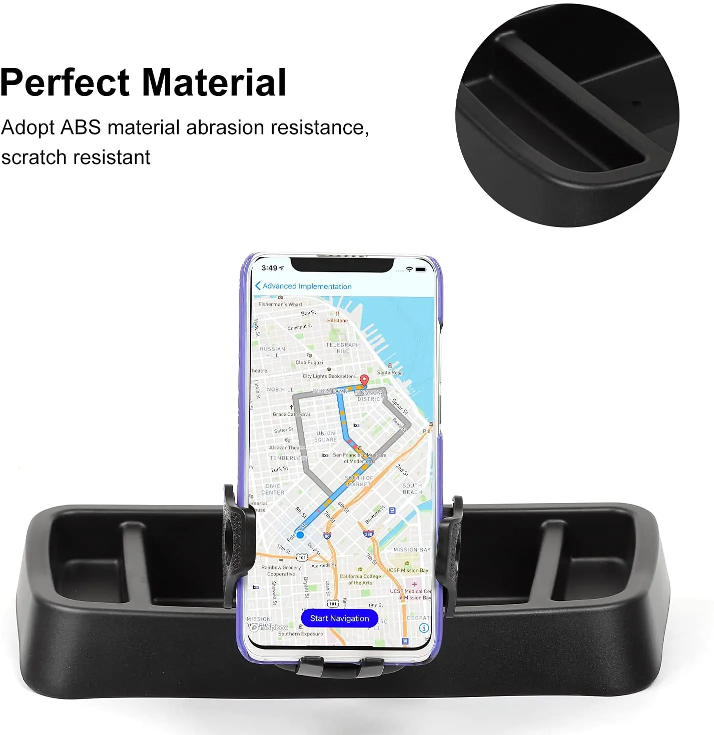 For 1997-2006 Jeep Wrangler TJ Dash Storage Tray With Phone Holder Mount - Image 3