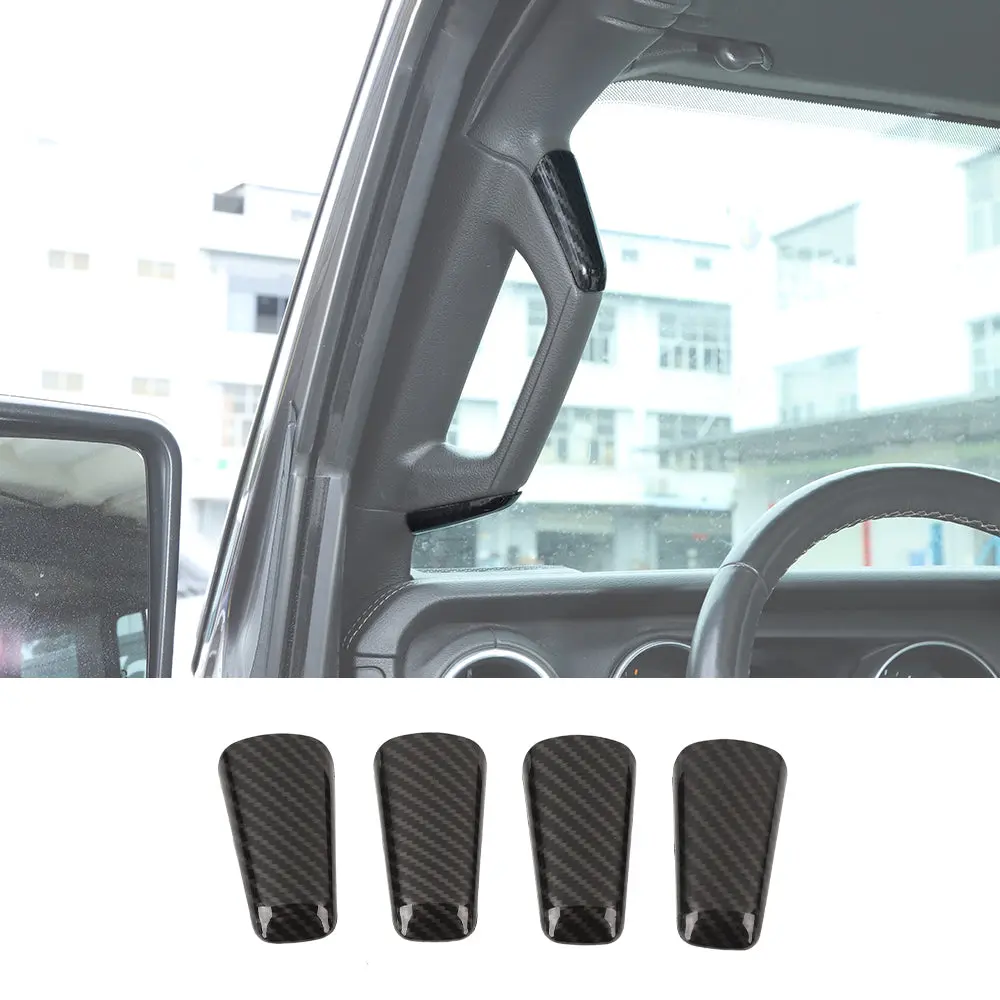 For 2018-2023 Jeep Wrangler JL Gladiator JT 2 Door Pillar A&B Grab Handles Decoration ABS Trim Cover