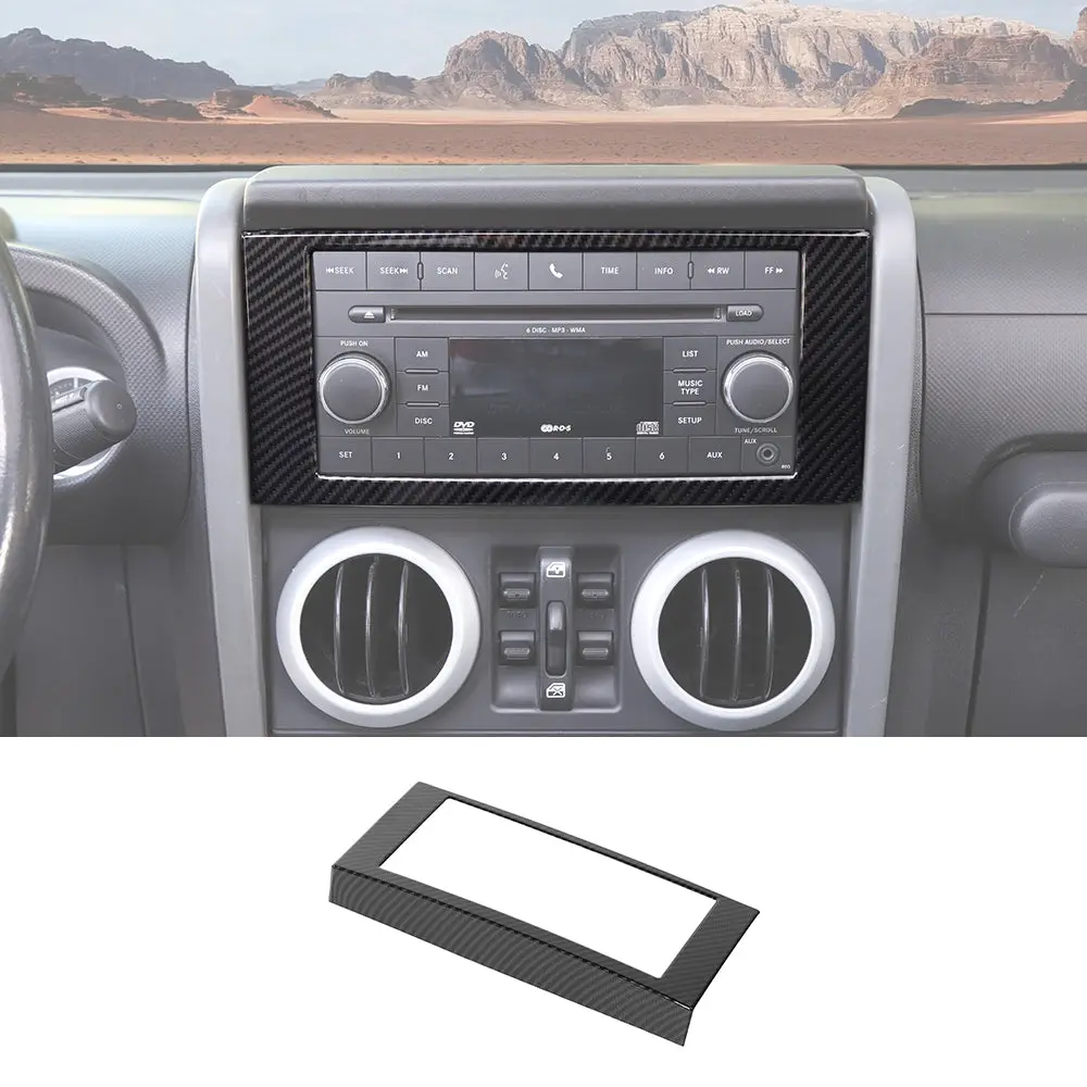 For 2007-2010 Jeep Wrangler JK JKU Radio CD Screen Frame Cover Trim