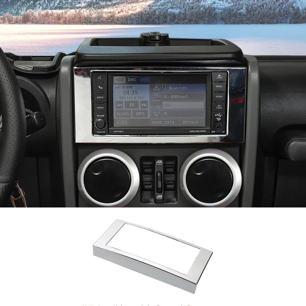 For 2007-2010 Jeep Wrangler JK JKU Radio CD Screen Frame Cover Trim - Image 11