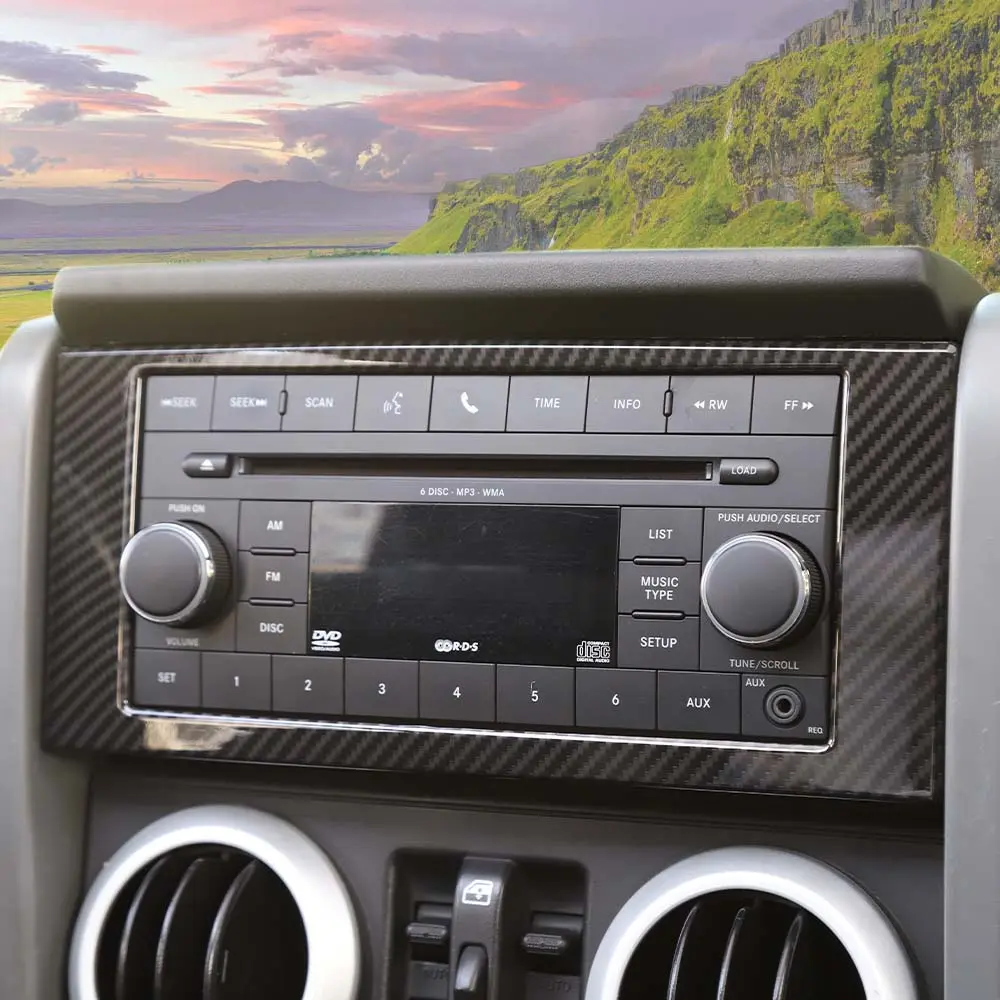 For 2007-2010 Jeep Wrangler JK JKU Radio CD Screen Frame Cover Trim - Image 3