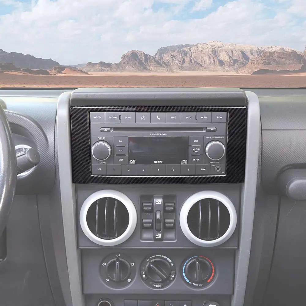 For 2007-2010 Jeep Wrangler JK JKU Radio CD Screen Frame Cover Trim - Image 4