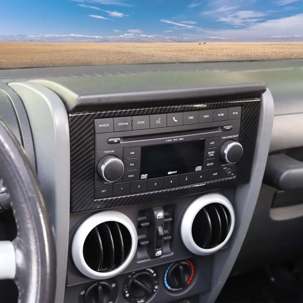 For 2007-2010 Jeep Wrangler JK JKU Radio CD Screen Frame Cover Trim - Image 6