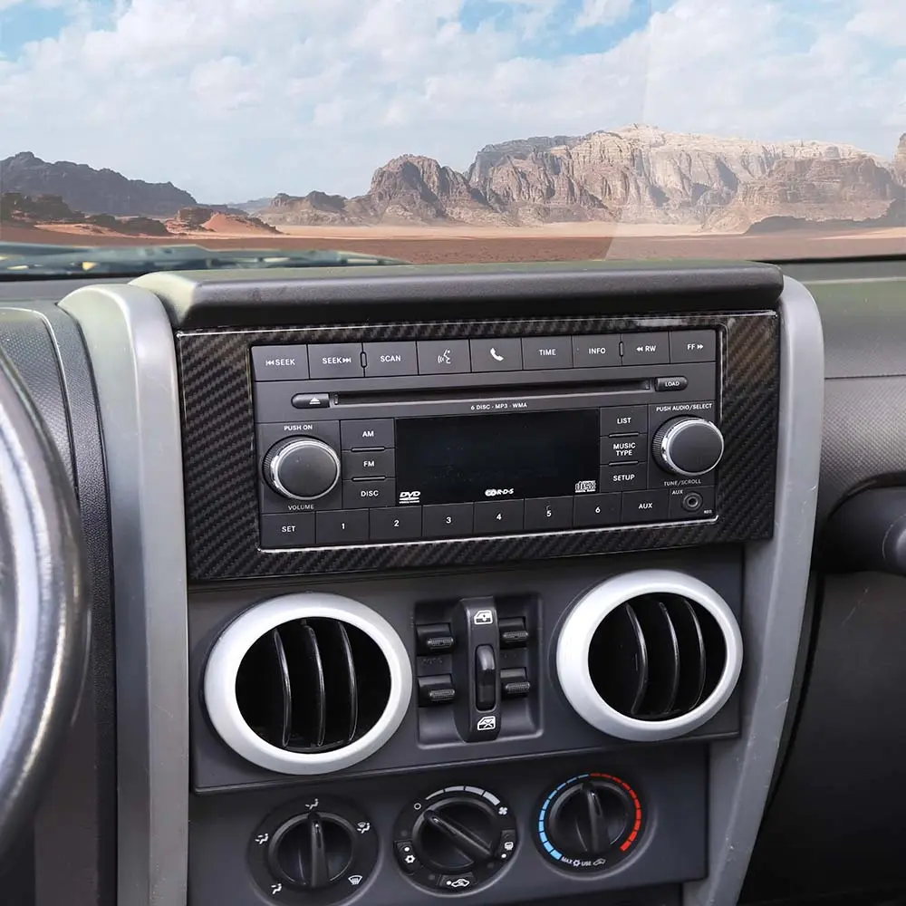 For 2007-2010 Jeep Wrangler JK JKU Radio CD Screen Frame Cover Trim - Image 7