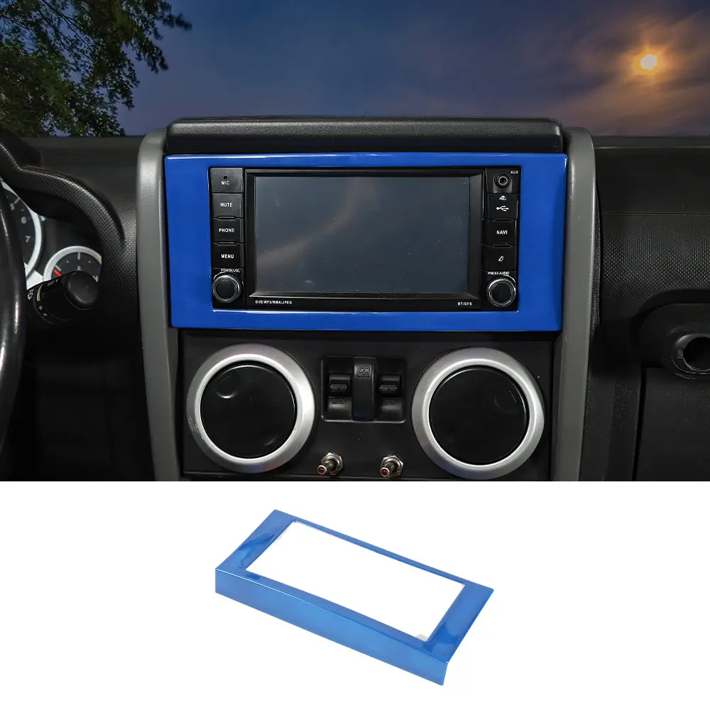 For 2007-2010 Jeep Wrangler JK JKU Radio CD Screen Frame Cover Trim - Image 9