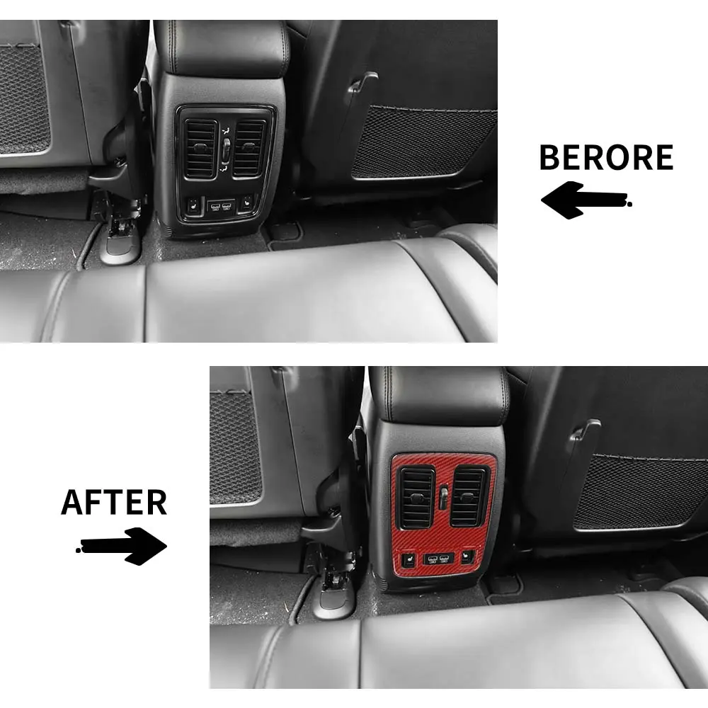 For 2011-2021 Jeep Grand Cherokee WK2 Rear Air Vent Outlet Cover Trim Decor - Image 3