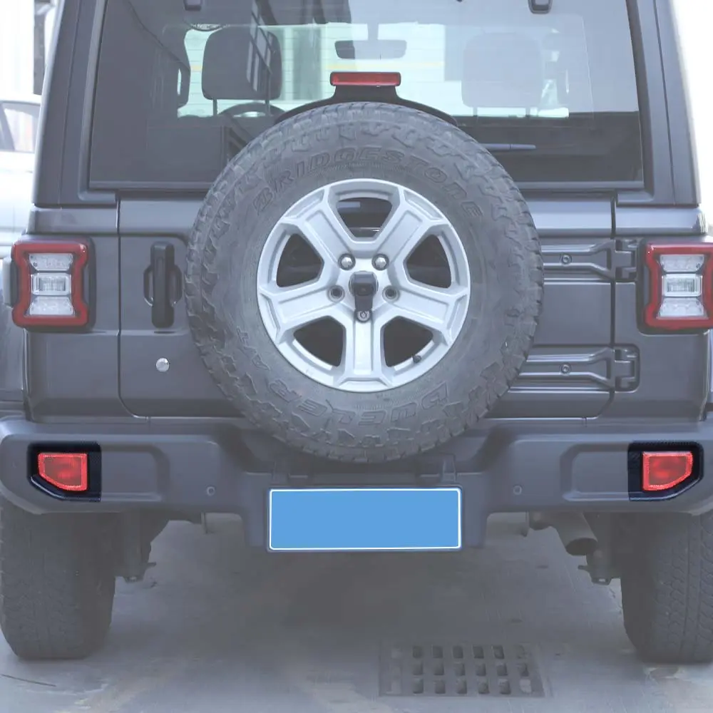 For Jeep Wrangler JL JLU 2018+ Rear Bar Fog Light Trim Ring Bezel - Image 3