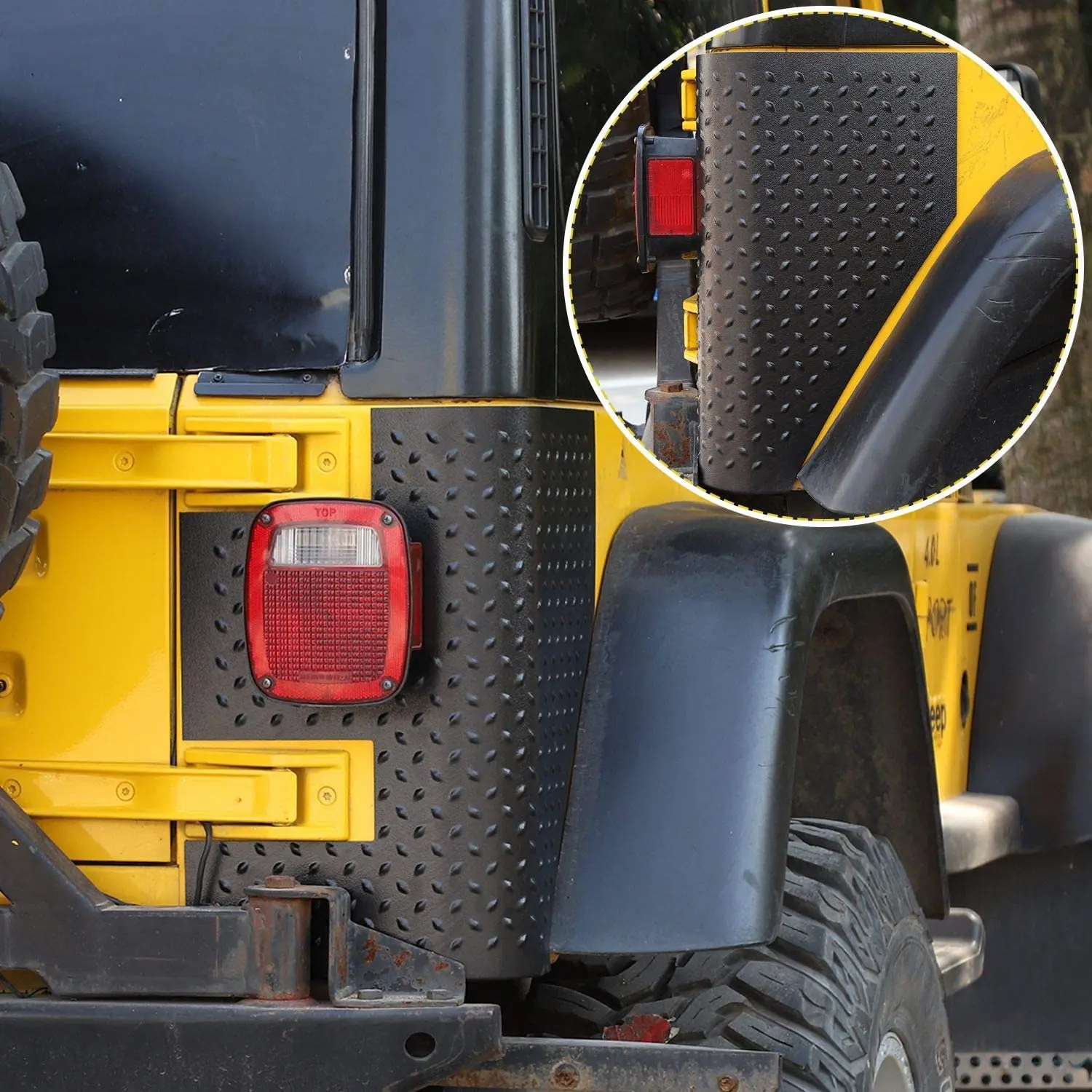 For 1997-2006 Jeep Wrangler TJ Rear Corner Guards Body Armor Corner Cover Trim - Image 4
