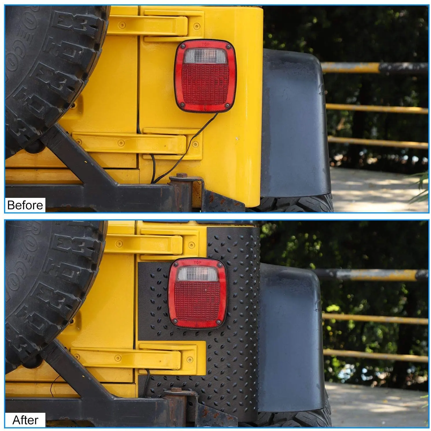 For 1997-2006 Jeep Wrangler TJ Rear Corner Guards Body Armor Corner Cover Trim - Image 6