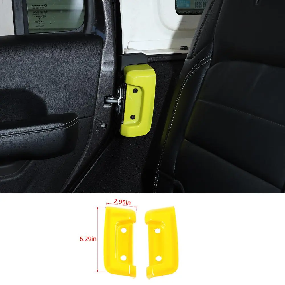 For 2018+ Jeep Wrangler JL JLU Rear Door Lock Protection Cover Protector Trim - Image 10