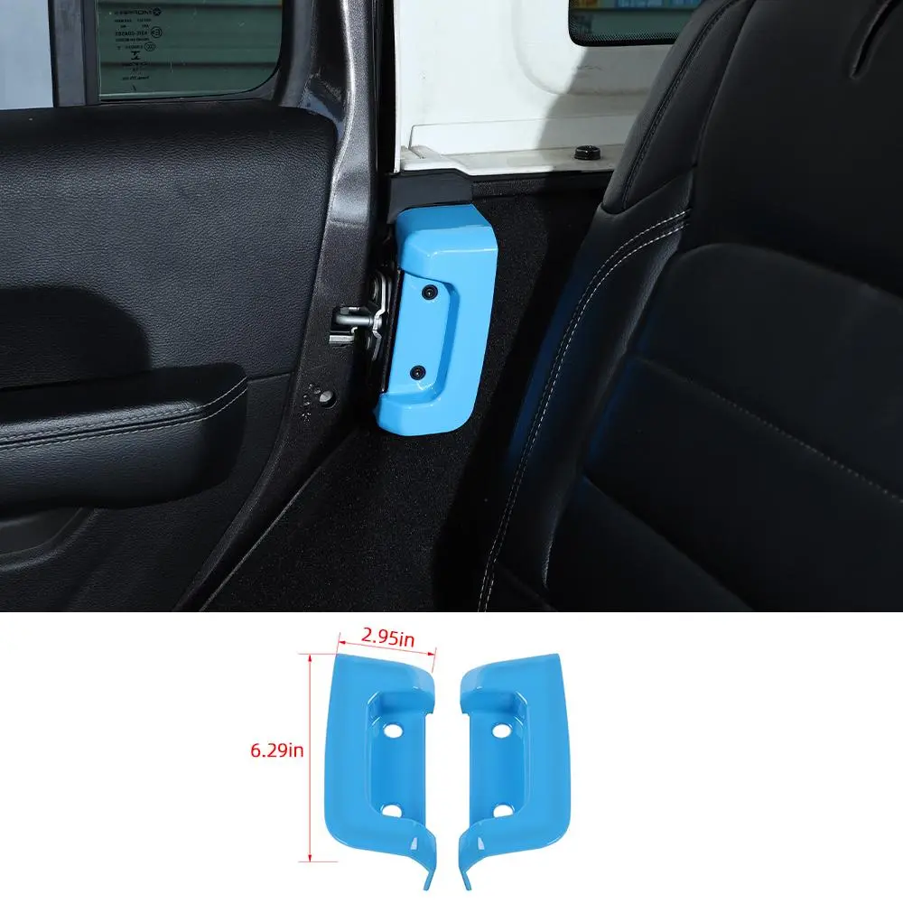 For 2018+ Jeep Wrangler JL JLU Rear Door Lock Protection Cover Protector Trim - Image 11