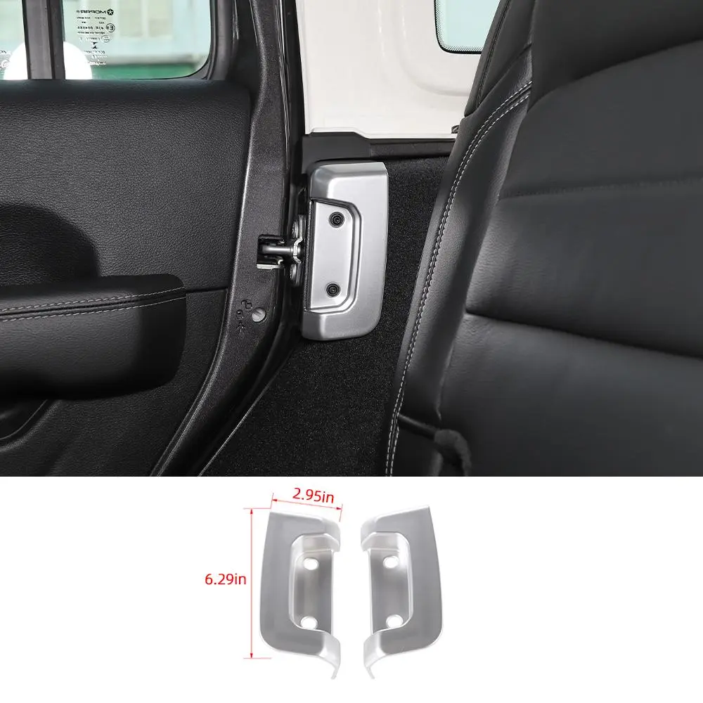 For 2018+ Jeep Wrangler JL JLU Rear Door Lock Protection Cover Protector Trim - Image 12