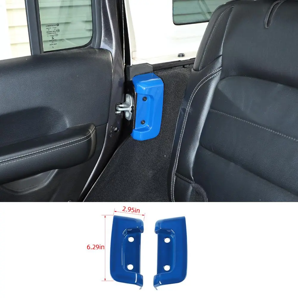 For 2018+ Jeep Wrangler JL JLU Rear Door Lock Protection Cover Protector Trim - Image 13