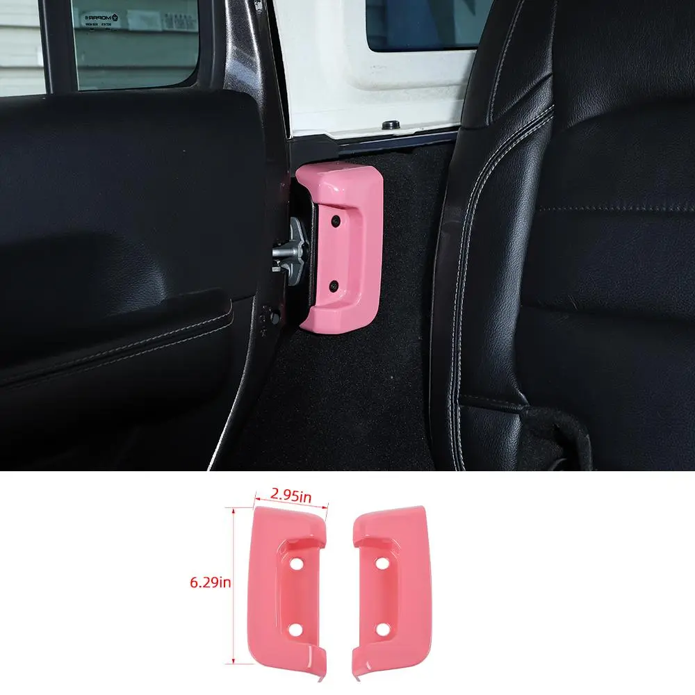 For 2018+ Jeep Wrangler JL JLU Rear Door Lock Protection Cover Protector Trim - Image 15