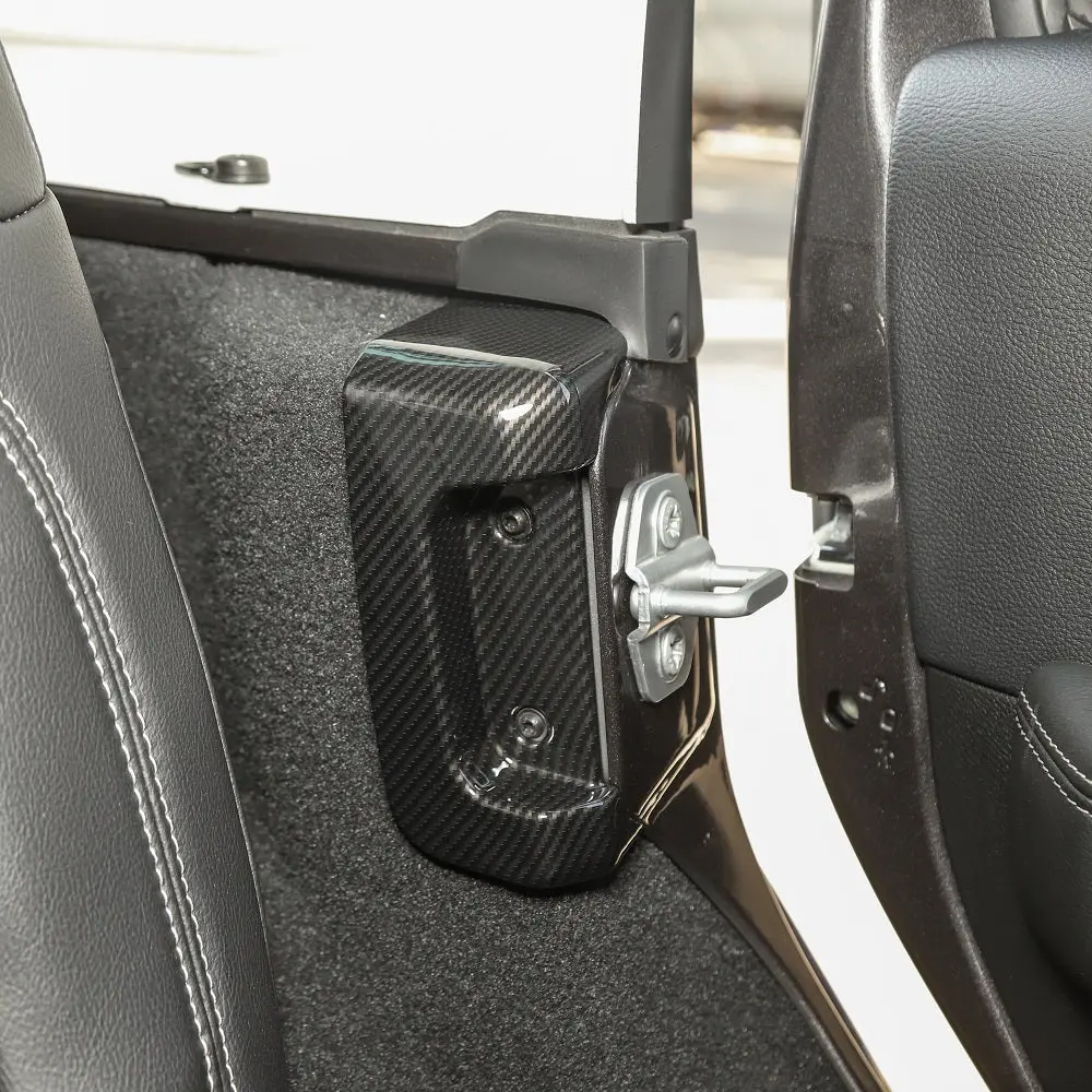 For 2018+ Jeep Wrangler JL JLU Rear Door Lock Protection Cover Protector Trim - Image 3