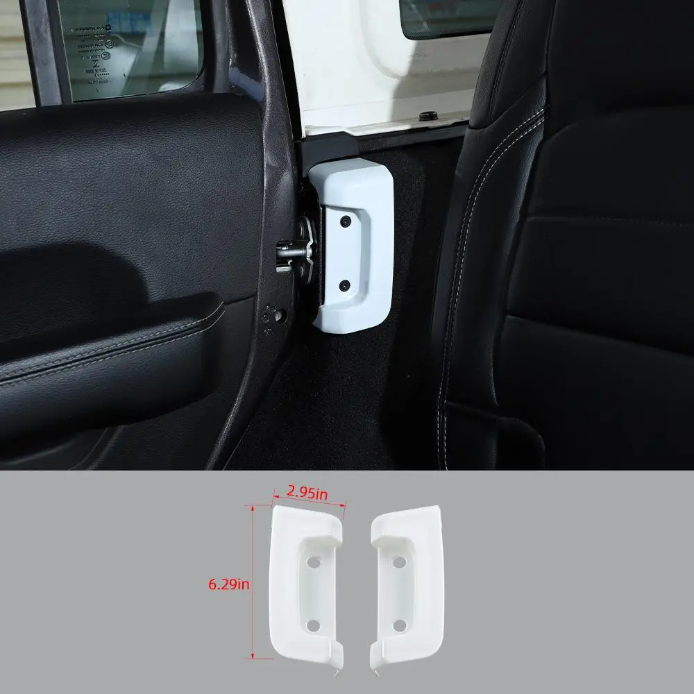 For 2018+ Jeep Wrangler JL JLU Rear Door Lock Protection Cover Protector Trim - Image 9