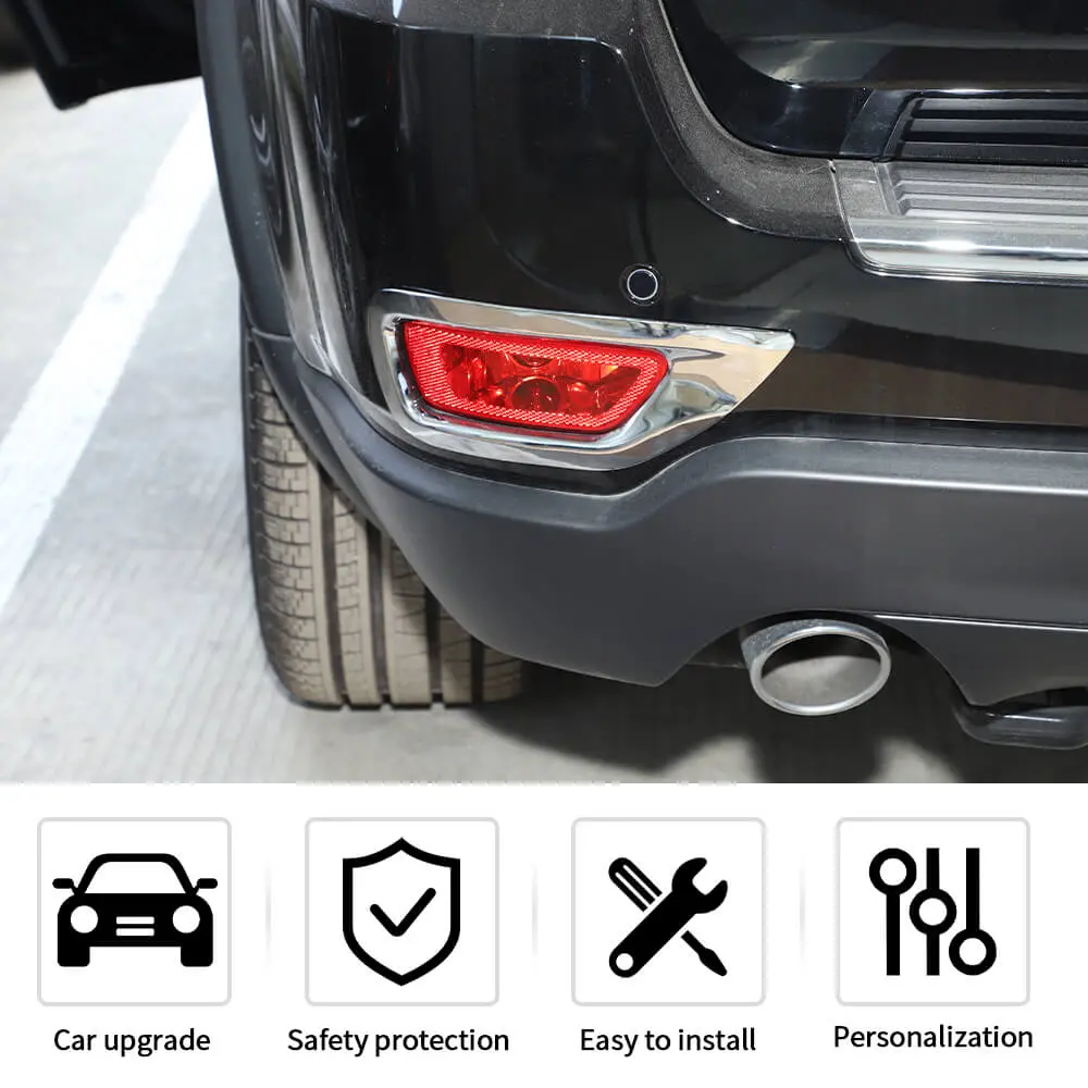 For 2011-2021 Jeep Grand Cherokee WK2 Rear Fog Lamp Frame Cover Decor Trim - Image 5